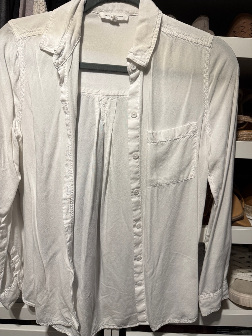 beachlunchlounge White Men's Casual Button-Down Shirt